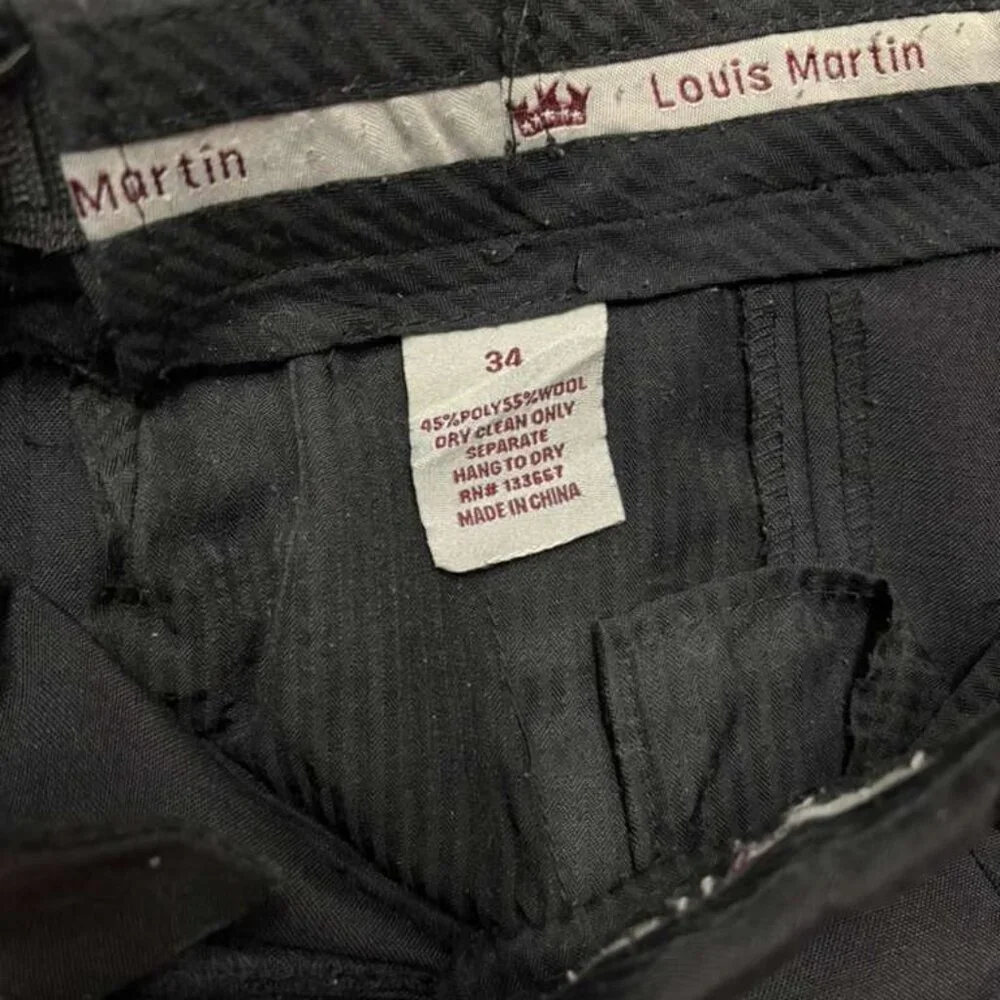 Two pcs men suit Louis Martin pants 34 waist top 40